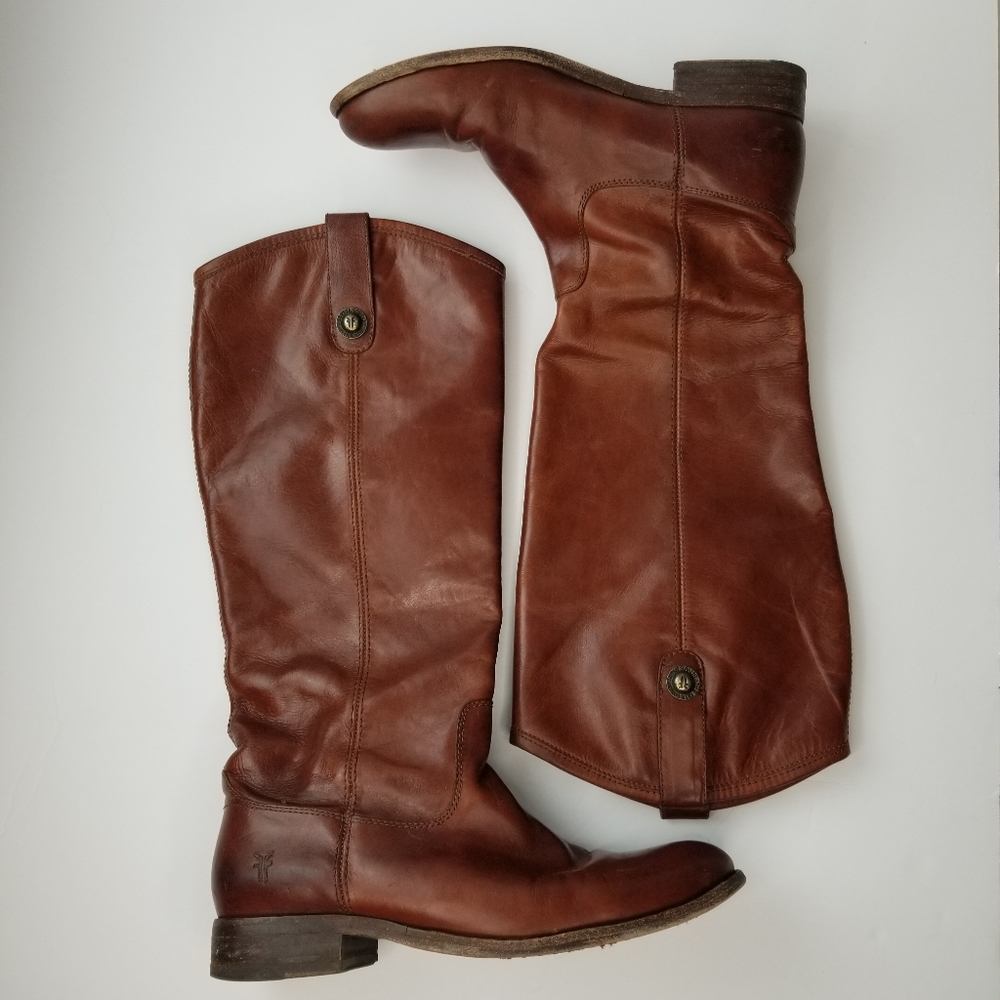 Frye Melissa Cognac Tall Riding Boots Size 7.5